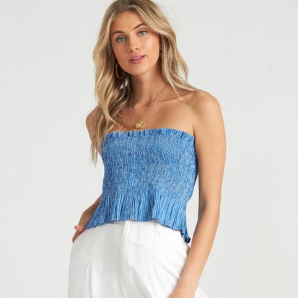 Billabong Well Grounded Smock Ruffle Top